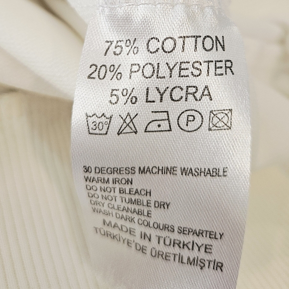 Off White Cream Zip-Up Hoodie with Logo - Picture 7 of 10